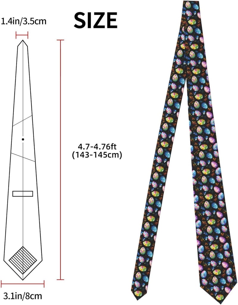 Yilad Tie for Men and Boy Novelty Fun Full Print Men's Necktie Skinny Fashion Narrow Wide - Image 2